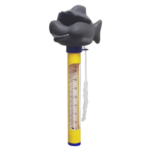 XIAOLE Floating Pool Thermometer, Large Display with String Easy to Read, Shatter Resistant, for Outdoor & Indoor Swimming Pools, Spas, Hot Tubs & Aquariums (Shark)