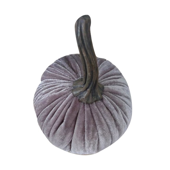 XIAOLE Halloween Handmade Velvet Pumpkins Decor, 6 Inch Super Soft Stuffed Pumpkin With Exquisite Craftsmanship For Fall Halloween Thanksgiving Decoration, Coffee