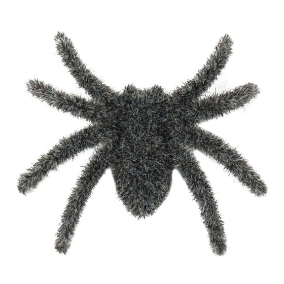 XIAOLE Halloween Spider Decoration Fake Spider Hairy Plastic Spider For Halloween Carnival Decorations, Scary Fake Spider Haunted House Props, Halloween Party Bar Decoration, Silver