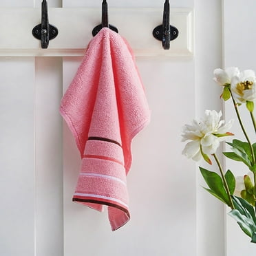 XIAOLE Hand Towels Square Towel, Quick Drying Microfiber Coral Velvet Highly Absorbent Towels, Multipurpose Use As Hotel, Bathroom, Shower, Spa, Hand Towel, 13.4 X 13.4 In, Pink