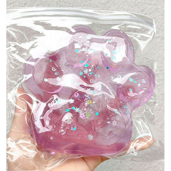 XIAOLE Handmade Taba Squishy 5 Inch Big Cat Paw Squeeze Toys, Cute Cat Paw Squishy Toys, Squeeze Toy For Chill And Stress Relief, Birthday Gift Present, Squishies Toys For Adults (B)