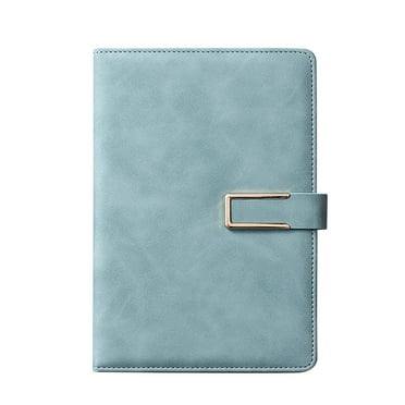 XIAOLE Hardcover A5 Leather Journal Notebook For Women Men,With Buckle Front Pocket Journals For Writing, 80gsm 200 Pages Thick Lined Notebooks For Note Taking,Office,School,Daily,Dark Blue