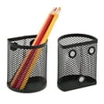 thumbnail image 1 of XIAOLE Magnetic Pencil Holder, Mesh Stainless Steel Pen Basket, Extra Strong Magnets Mesh Marker Holder Perfect for Whiteboard, Refrigerator and Locker Accessories (Black), 1 of 8