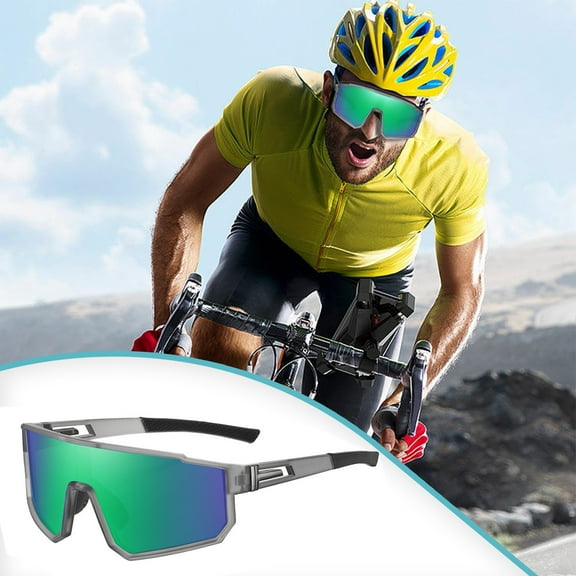 XIAOLE Outdoor Cycling Glasses, Mountain Bike Sunglasses, Men Women Road Cycling Eyewear Sports Mtb Sunglasses, Polarized Sports Sunglasses, Youth Baseball Cycling Running Softball Glasses, Gray