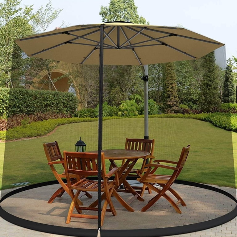 large patio umbrella with netting Mosquito Screen fit 9ft to 11ft Market or Hanging Cantilever Umbrellas and other winged irritants Pure Garden 9 ft. Patio