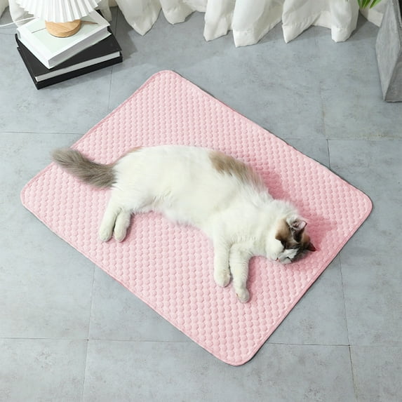 XIAOLE Pet Cooling Mat 30" X 21",Ice Silk Cooling Mat For Dogs & Cats,Portable Washable Pet Cooling Blanket,Ice Silk Mat For Kennel,Waterproof Bottom,Car Seats,Beds For Summer