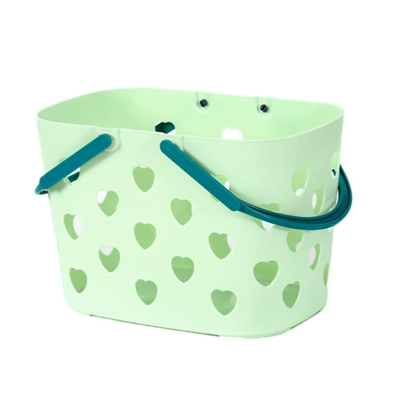 XIAOLE Portable Shower Caddy with Handles, Plastic Tote Storage Basket Toiletry Organizer Bin for Holding Soap, Shampoo, Cosmetics, Bathroom, College Dorm, Kitchen, Gym (Light Green)