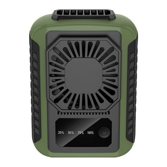 XIAOLE Portable Waist Fan, Strong Airflow 3 Speed, Personal Cool Hanging Waist Fan Under Shirt, Hand Free Wearable Belt Hanging Fan For Outdoor Working Hiking Fishing Jobsite Farm, Army Green