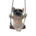 thumbnail image 1 of XIAOLE Puppy Car Pendant, Auto Interior Accessories, Vehicle Rearview Mirror Suspension Decoration, Cute Swing Puppy with Sunglasses Hanging Ornament (French Bulldog), 1 of 7