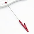 thumbnail image 1 of XIAOLE RedMetal Wire Clip Memo Holder,Alligator Clamp Bead Holder Message Clip,Metal Toothed Note Clip, Diy Craft Wire Clip Card Photo Note Clips Holder Decoration,(14.1x1.2x1.2cm),Red, 1 of 6