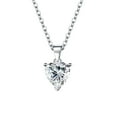 thumbnail image 1 of XIAOLE Silver Cubic Zirconia Love Heart Bridal Pendant Necklace For Women Wedding, Valentine'S Day, Mother'S Day, Christmas Jewelry Gift For Wife, Mom, 1 of 3