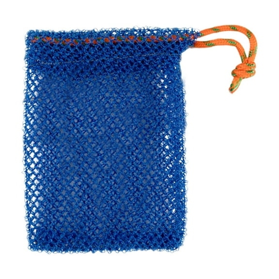 XIAOLE Soap Shower Gel Bag Foaming Net, Natural Soap Storage Foaming Net Rubbing Foam Bag, Soap Savers For Bar Soap Exfoliating Net Mesh, Shower Holder Mesh Foaming Bag (5.X 4 In Blue)