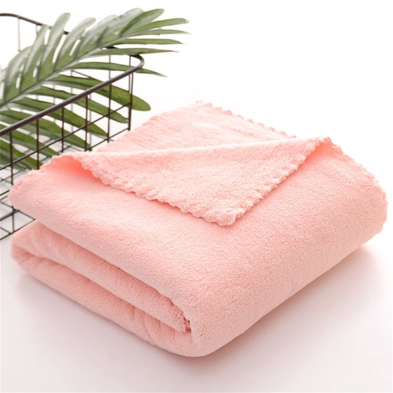 XIAOLE Soft High Density Coral Velvet Towel Children'S Bath Towel, High Water Absorptio,100% Cotton Turkish Towels For Bathroom, Malibu Peach Towel 20''X40''
