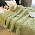 XIAOLE Thick Coral Fleece Blanket For Winter, 59"X79" Throw Blanket For