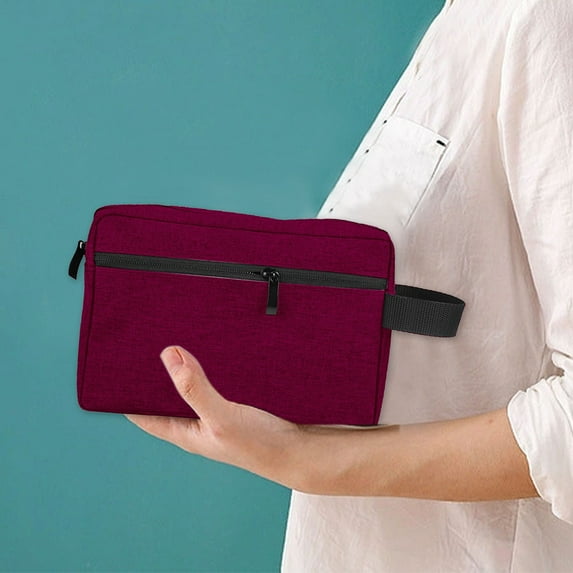 XIAOLE Travel Toiletry Bag For Women And Men, Water-Resistant Shaving Bag For Toiletries Accessories,Foldable Storage Bags With Divider And Handle For Cosmetics Brushes Tools