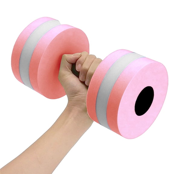SDJMA Water Weights For Pool Exercise, Aerobics Dumbbells Eva Aquatic Barbell, Water Dumbbells Water Aerobics Pool Barbells, Lightweight Resistance Aquatic Dumbbell For Swimming, Pink