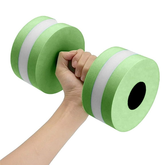 SDJMA Water Weights For Pool Exercise, Aerobics Dumbbells Eva Aquatic Barbell, Water Dumbbells Water Aerobics Pool Barbells, Lightweight Resistance Aquatic Dumbbell For Swimming, Green