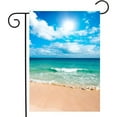 thumbnail image 1 of XIAOLE Welcome Summer Sun Beach Decorative Flag, Seascape Garden Yard Outside Decorations, Seasonal Burlap Outdoor Large Home Decor Double Sided 11.8 x 17.7 Inch, 1 of 8