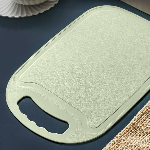 XIAOLE Wheat Cutting Board for Kitchen, BPA Free Food Safe Wheat straw PP Material, Chopping Boards, Dishwasher Safe, Juice Groove Non-Slip Design with Easy Grip Handle, Green