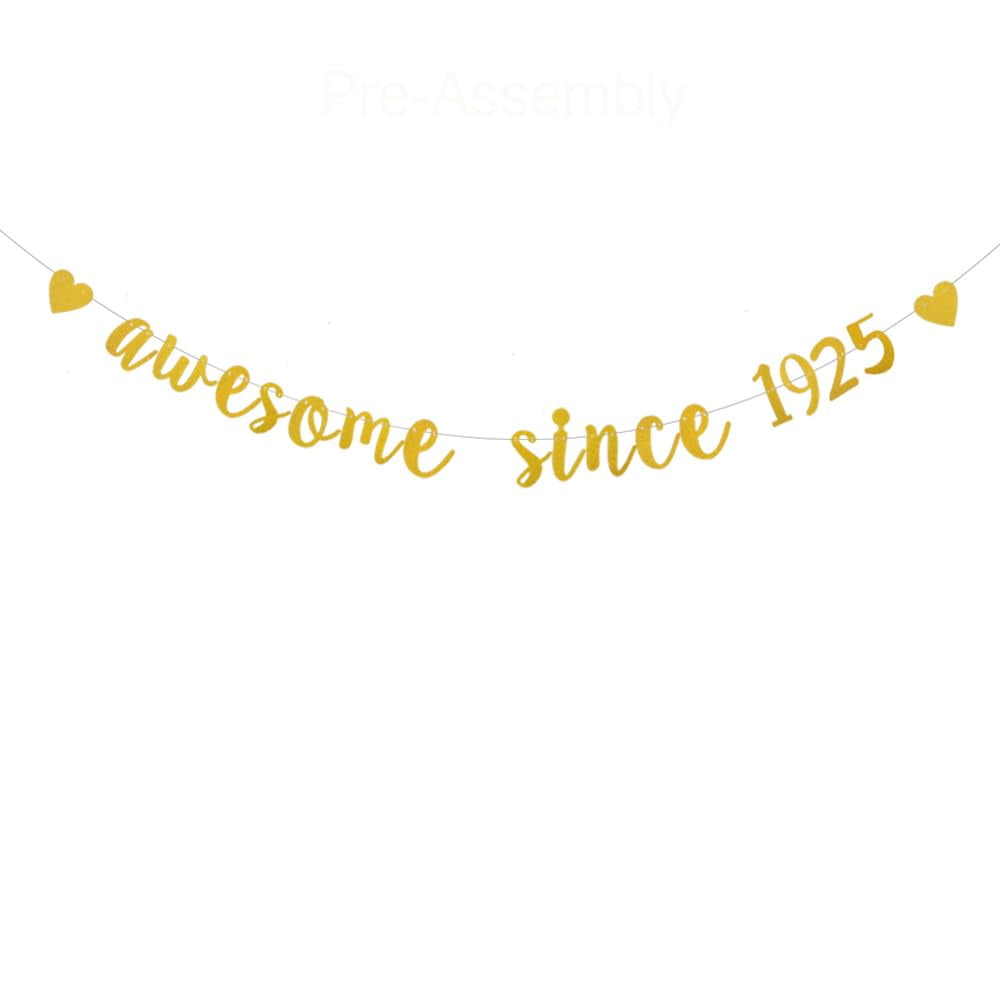 Gold '27 YEARS LOVED' Glitter Banner | Pre-Strung Anniversary Party Decor | 118 Inch Long