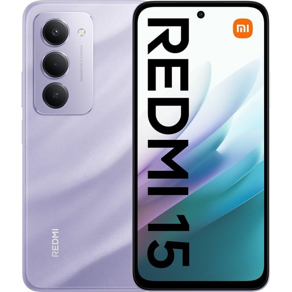 XIAOMI Redmi 15 4G LTE (Compatible with Tmobile Tello Mint & Global) (256GB + 8GB) Unlocked Dual SIM 6.9" 50MP Model 25062RN2DL (Sandy Purple)
