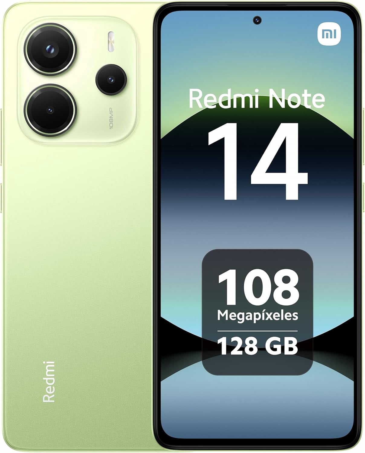 XIAOMI Redmi Note 14 4G LTE (for Tmobile Mint Tello Global) (256GB + 8GB) 6.67" 120Hz 108MP AI Camera Global Version Dual Sim (Lime Green)