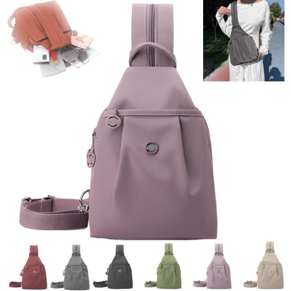 XIAOMUMU  2025 Backpack Chest Bags Double Zipper Large Capacity, Multi-compartment Street Lite Chic Versatile Travel Bag