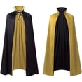 thumbnail image 1 of XIAONU Adults Reversible Color Blocked Cape High Collar Full Length Cloak Versatile Themed Event Capes, 1 of 5