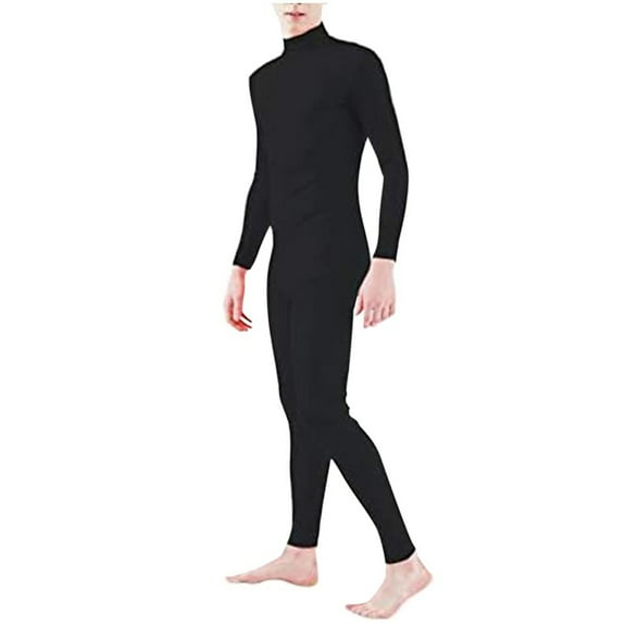 XIAONU Adults Solid Full Bodysuit Slim Fit Neck Unitard Performance Stage Bodysuits