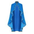 thumbnail image 1 of XIAONU Adults Solid Trimmed Cape Ruffled Stand Collar Cloak Formal Event Capes, 1 of 5