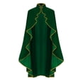 thumbnail image 1 of XIAONU Adults Solid Trimmed Cape Ruffled Stand Collar Cloak Formal Event Capes, 1 of 5