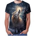 thumbnail image 1 of XIAONU Animal Print T Shirt for Men Crew Neck Short Sleeve Casual Sports Tee, 1 of 4