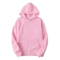 thumbnail image 1 of XIAONU Basic Hoodie For Women Relaxed Fit Kangaroo Pocket Pullover Soft Casual Daily Outerwear, 1 of 8