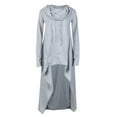 thumbnail image 1 of XIAONU Blouses For Women Irregular Long Size Hoodie Tops Solid Color Long Sleeves Trendy Sweatshirt Hood Blouse, 1 of 7
