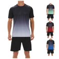thumbnail image 1 of XIAONU Breathable Short Sleeve Pajama Set for Men Lightweight Crew Neck Summer Casual Nightwear, 1 of 6