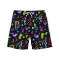 thumbnail image 1 of XIAONU Print Shorts for Men Drawstring Waist Side Pockets Shorts, 1 of 4