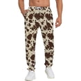 thumbnail image 1 of XIAONU Cow Spot Print Pants for Men Jogger Cut Side Pockets Daily Wear Trousers, 1 of 7