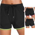 thumbnail image 1 of XIAONU Drawstring Pocket Swim Shorts for Women Elastic Waist Summer Pool Swim Trunks, 1 of 7