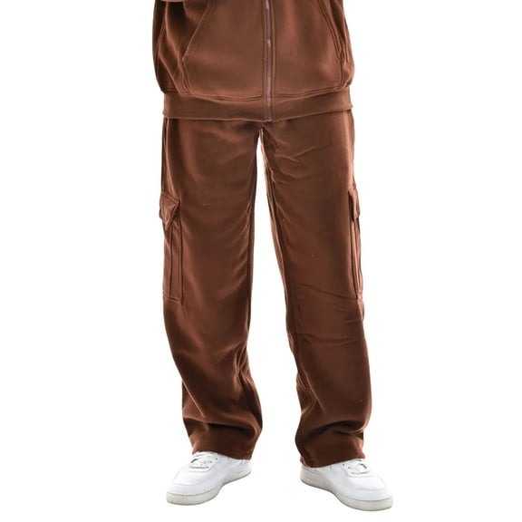 XIAONU Wide Leg Pants Mid Rise Loose Fit Straight Pants Elastic Waist Soft Casual Cargo Pants