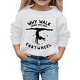 thumbnail image 1 of XIAONU Girls' Graphic Crewneck Sweatshirt Playful Gymnastics Cartoon Pullover Casual Daily Kids' Top, 1 of 4