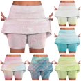 thumbnail image 1 of XIAONU Gradient Print Tennis Skirt For Women High Waist Built In Shorts Workout Skort, 1 of 7