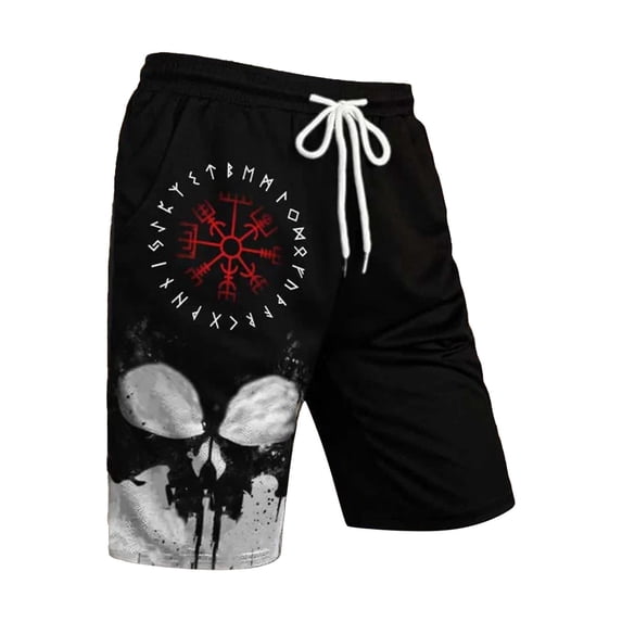 XIAONU Graphic Print Shorts for Men Drawstring Waist Streetwear Casual Everyday Board Shorts