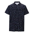 thumbnail image 1 of XIAONU Holiday Element Print Polo for Men Turn Down Collar Short Sleeve Golf Shirts, 1 of 8