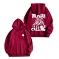 thumbnail image 1 of XIAONU Hoodies For Women Autumn Turtle Pattern Letter Print Drawstring Hoodie Comfortable Fashion Loose Pullover Hoodie With Pockets, 1 of 2