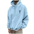 thumbnail image 1 of XIAONU Hoodies For Women Long Sleeves Back Letter Print Hooded Sweatshirt Trendy Flowy Cozy Warm Hoodie Winter, 1 of 7