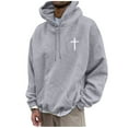 thumbnail image 1 of XIAONU Hoodies For Women Long Sleeves Back Letter Print Hooded Sweatshirt Trendy Flowy Cozy Warm Hoodie Winter, 1 of 7
