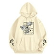 thumbnail image 1 of XIAONU Japanese Street Style Women's Floral Rose Hoodie Fashionable Cool Graphic Pullover Sweatshirt, 1 of 2