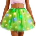 thumbnail image 1 of XIAONU Light-Up Blue Tulle Tutu Skirt For Women Flared Layered Mini Skirt Vibrant Playful Festival Skirts, 1 of 4