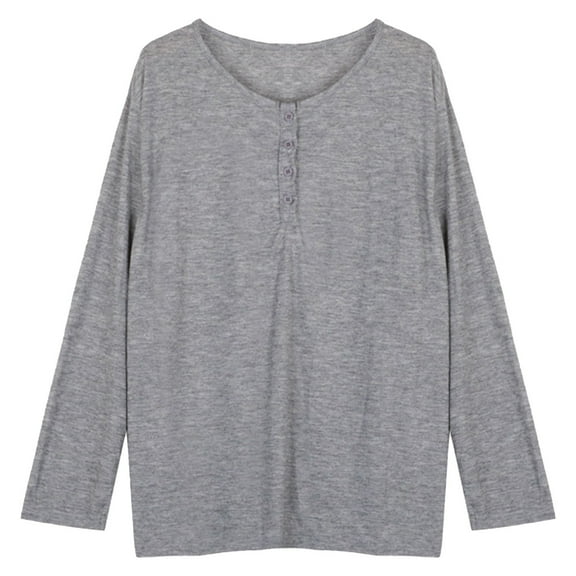 XIAONU Loose Fit Mid Length Women's T-Shirt Long Sleeve Sunscreen Casual Top Everyday Wear