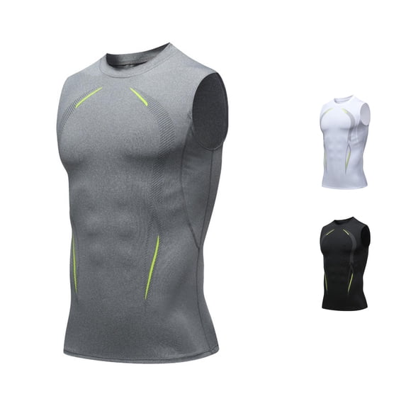 XIAONU Men Graphic Line Tank Top Sleeveless Athletic Workout Active Shirts